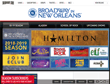 Tablet Screenshot of neworleans.broadway.com