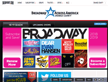 Tablet Screenshot of orangecounty.broadway.com