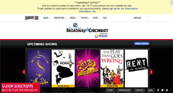 Desktop Screenshot of cincinnati.broadway.com